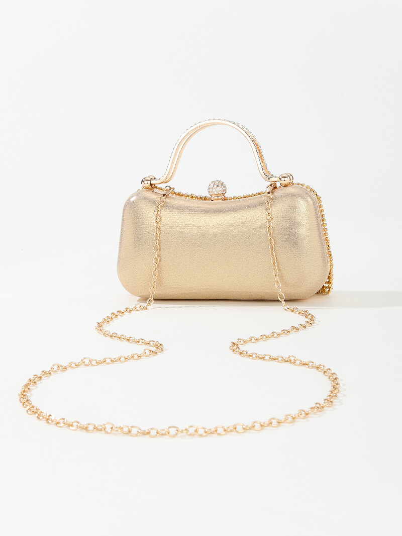 Gyönyörű és fényes gyémánt strassz bojt fogantyú estélyi táskák partira és esküvőre