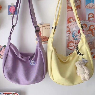Plecu somas sievietēm Solid Harajuku All-Match vienkāršas daudzfunkcionālas rokassomas Lielas ietilpības Crossbody somas sievietēm tīņu somiņa