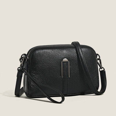 Luxusná dámska kožená kabelka cez rameno, luxusná crossbody kabelka pre ženy, jednofarebná spojka, kabelka cez rameno