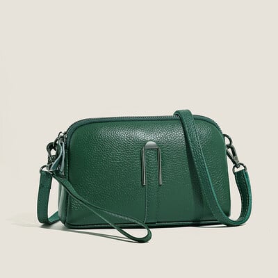 Luxusná dámska kožená kabelka cez rameno, luxusná crossbody kabelka pre ženy, jednofarebná spojka, kabelka cez rameno
