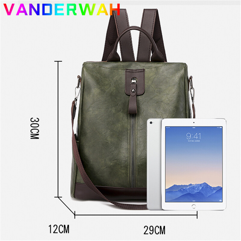 Rucsacuri din piele vintage pentru femei 3 în 1 Genți de școală antifurt pentru femei pentru adolescente 2024 Rucsac de călătorie Mochila Feminina