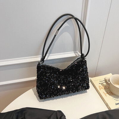 Női Crossbody válltáska Divatos flitteres női négyszögletes táska kézitáska táska pénztárca lánc futártáska női kézitáska