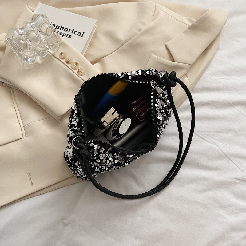 Női Crossbody válltáska Divatos flitteres női négyszögletes táska kézitáska táska pénztárca lánc futártáska női kézitáska