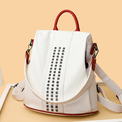 Női nagy űrtartalmú hátizsák pénztárcák Kiváló minőségű bőr női vintage táska iskolatáskák utazási táska női könyves táska hátizsák