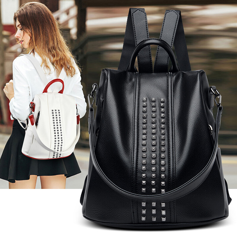 Női nagy űrtartalmú hátizsák pénztárcák Kiváló minőségű bőr női vintage táska iskolatáskák utazási táska női könyves táska hátizsák