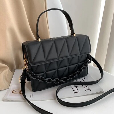 Kvadratinės Plaid Mažos Rankinės Crossbody Krepšiai Moterims, Grandininis pečių krepšys Kelionėms
