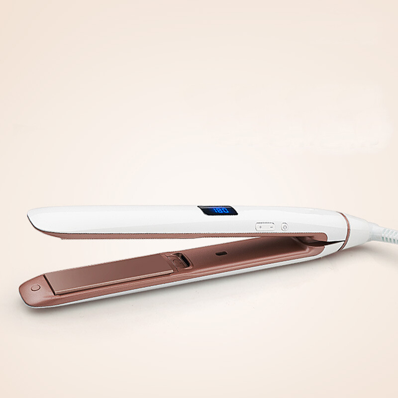 Plaukų tiesintuvas 2 viename titano profesionalus titano lygintuvas su skaitmeniniu LCD ekranu