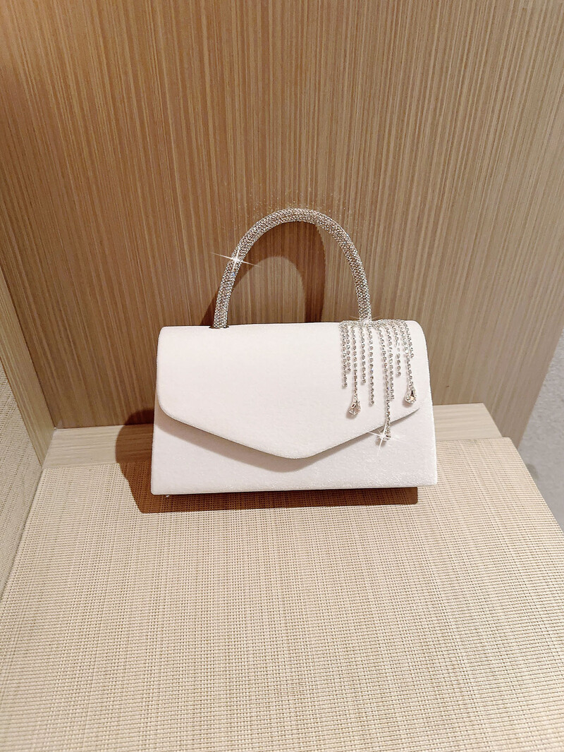 Doamnă Toamnă Iarnă Vintage catifea clapă geantă de seară rochie ciucuri geantă banchet geantă bal de absolvire geanta de petrecere geantă cu lanț geanta mireasa geantă cocktail