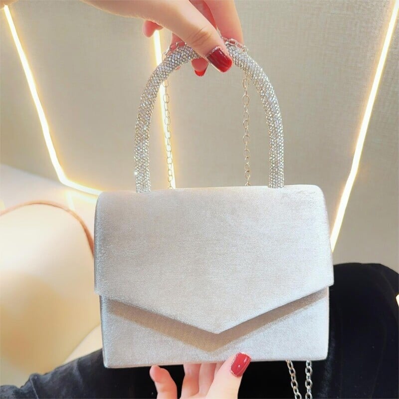 Doamnă Toamnă Iarnă Vintage catifea clapă geantă de seară rochie ciucuri geantă banchet geantă bal de absolvire geanta de petrecere geantă cu lanț geanta mireasa geantă cocktail