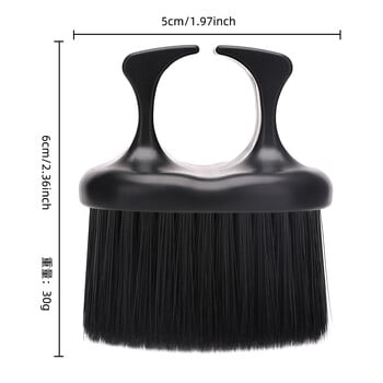 Черен пръстен Neck Duster Barber Remove Loose Hair Brush Четка за подстригване Мека четка за почистване на коса Фризьорски инструменти