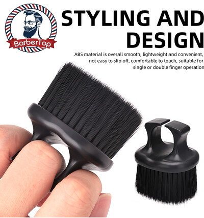 Черен пръстен Neck Duster Barber Remove Loose Hair Brush Четка за подстригване Мека четка за почистване на коса Фризьорски инструменти