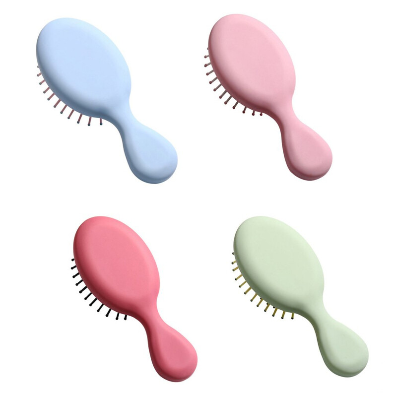 1 db Lovely Mini hordozható fejbőrmasszázs légpárnás fésűs fodrászat egyenes göndör hajfésű női hajkefe formázó eszköz
