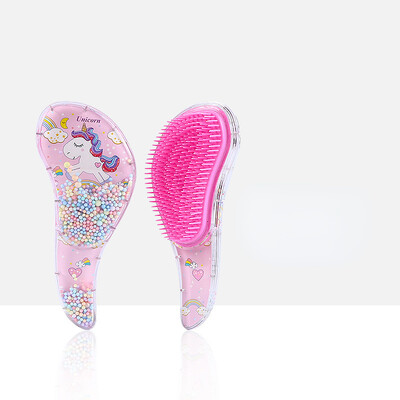 Cartoon Magic Comb Αντιστατικό μασάζ Βούρτσες μαλλιών Unicorn Tangle Detangle Μασάζ ντους Βούρτσα μαλλιών χτένα Αξεσουάρ σαλόνι ροζ