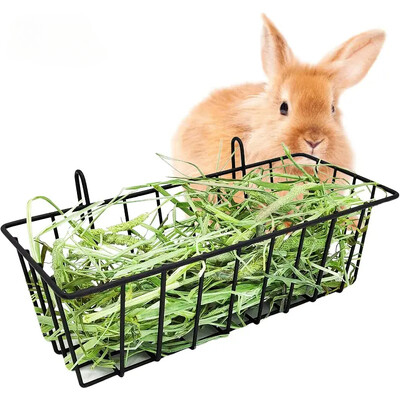 Rabbit Food Basket Grass Rack Πλαίσιο Τροφοδότης σανού Rabbit Spring Grass Hay Bowl Rack Δοχείο τροφών για κατοικίδια