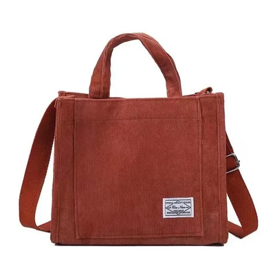 Dámska menčestrová kabelka na zips cez rameno, retro umelecká bavlnená plátenná kabelka, ležérna tote, dámska eko crossbody kabelka, vintage tašky cez rameno
