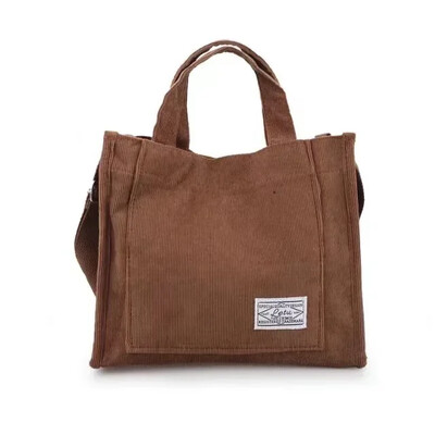 Dámska menčestrová kabelka na zips cez rameno, retro umelecká bavlnená plátenná kabelka, ležérna tote, dámska eko crossbody kabelka, vintage tašky cez rameno