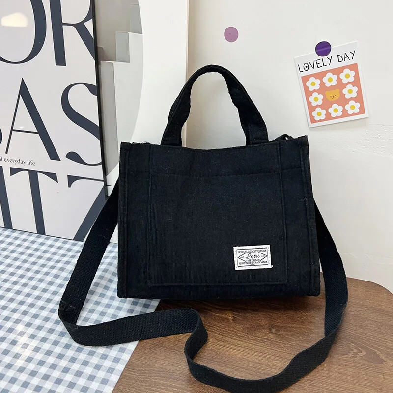 Dámska menčestrová kabelka na zips cez rameno, retro umelecká bavlnená plátenná kabelka, ležérna tote, dámska eko crossbody kabelka, vintage tašky cez rameno