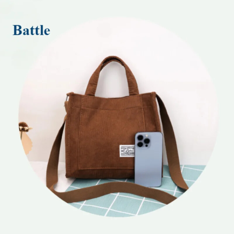 Dámska menčestrová kabelka na zips cez rameno, retro umelecká bavlnená plátenná kabelka, ležérna tote, dámska eko crossbody kabelka, vintage tašky cez rameno
