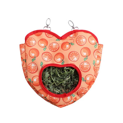 Sirds formas siena maisiņa piekarināmais maisiņš Mazo dzīvnieku barotavas turētājs Klasisks trušu barošanas maiss Jūrascūciņas šinšillu piekarināms siena maisiņš