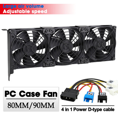 Gdstime 80MM 90MM Univerzalno stolno računalo VGA Cooler Partner Ultra tiho kućište PCI grafička kartica Radijator s dva i tri ventilatora