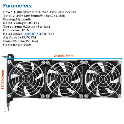 Gdstime 80MM 90MM universalus stalinis kompiuteris VGA aušintuvas Partner itin tylus korpusas PCI vaizdo plokštės dvigubas ir trigubas ventiliatorius