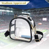 Dámska kabelka cez rameno Super Bowl, priehľadná crossbody taška cez rameno, vodotesná PVC vrecká na letné cestovanie
