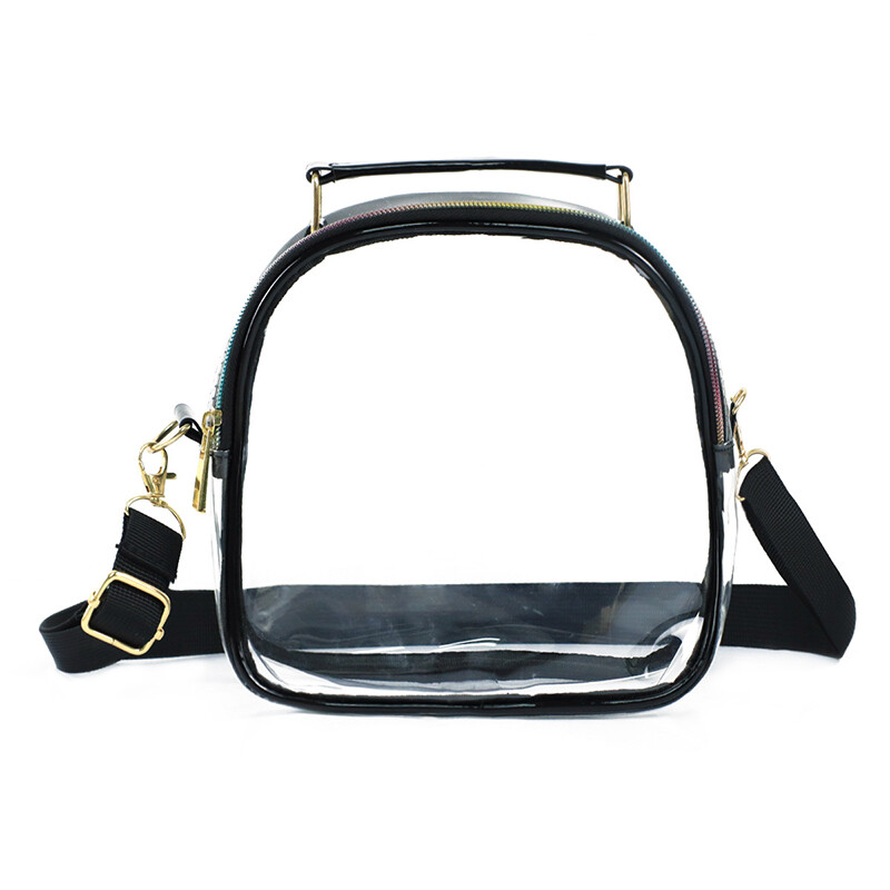 Dámska kabelka cez rameno Super Bowl, priehľadná crossbody taška cez rameno, vodotesná PVC vrecká na letné cestovanie