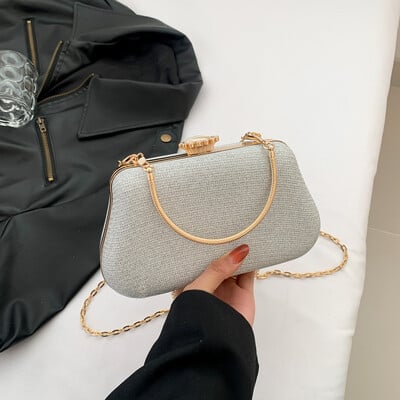 Luxus High Design női estélyi táska márka parti bankett csillogó táska hölgyeknek Esküvői Clutch kézitáska Válltáska lánc Bolsas