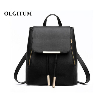 2019 Нова раница Ученически чанти за тийнейджъри Чанта за момичета Дамска раница Раници с горна дръжка PU кожена чанта за пътуване Mochila Escolar