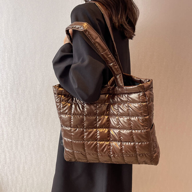 Hot Sale Winter Space Cotton Totes, Γυναικεία τσάντα ώμου μεγάλης χωρητικότητας, Γυναικεία τσάντα μασχάλης για ψώνια πολυτελείας