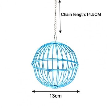 Клетка за хранене на домашни любимци от неръждаема стомана, висяща хранилка за пилета, хамстер, заек, лакомство, топка с регулируема височина, зеленчукова връв