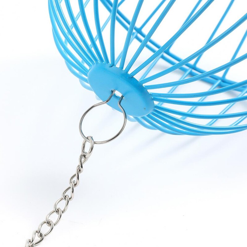 Nerūdijančio plieno naminių gyvūnėlių šėrimo narvas Pakabinamas vištienos tiektuvas Žiurkėno triušio skanėstų kamuoliukas Reguliuojamo aukščio daržovių styginių kamuolys