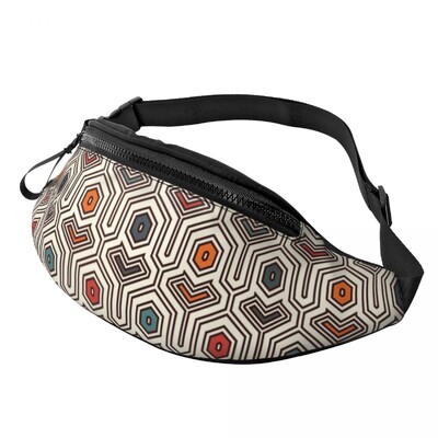 Színes afrikai törzsi mintás Fanny Pack férfiaknak Női Afrika Ankara Nyomtatás Crossbody deréktáska Utazós telefon pénzes tasak
