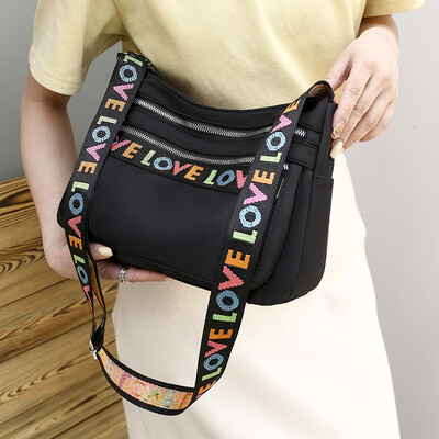 Dámska crossbody kabelka, vodotesná nylonová oxfordská taška cez rameno, ležérna veľká kapacita, dámska cestovná nákupná taška