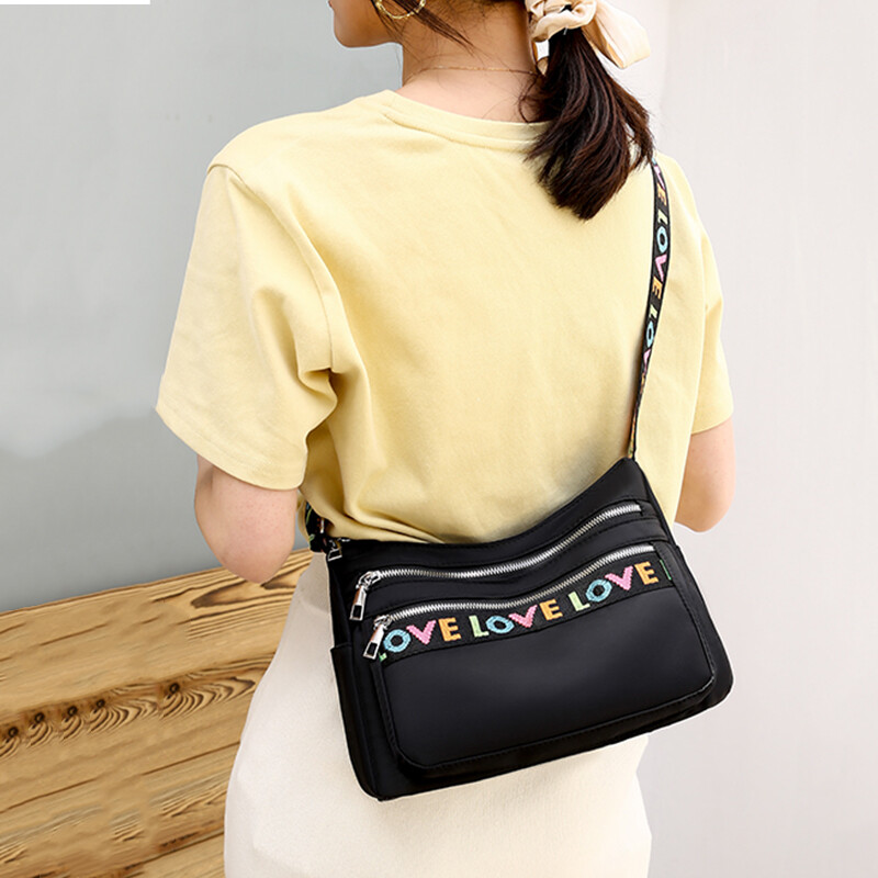 Dámska crossbody kabelka, vodotesná nylonová oxfordská taška cez rameno, ležérna veľká kapacita, dámska cestovná nákupná taška
