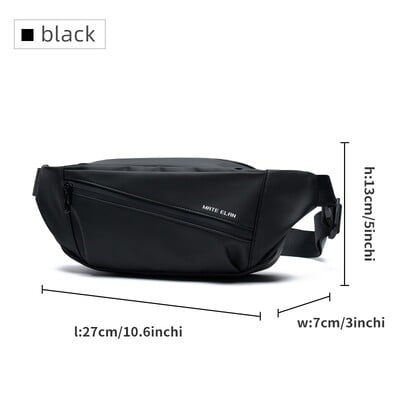 MATE ELAN Prémiová crossbody taška pre mužov na bedrový opasok, vodotesná priedušná, zodpovedajúca originálna dizajnová denná taška cez rameno pre mládež