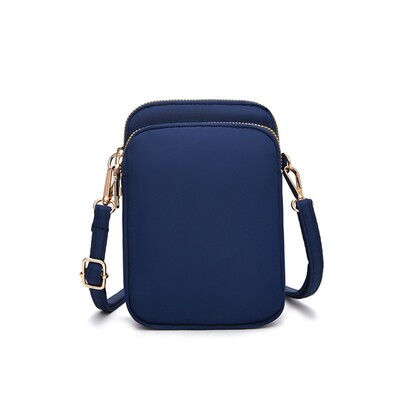 Moterų mini krepšys kryžminio užtrauktuko pečių krepšiai Mobiliojo telefono piniginė Vertikali daugiafunkcinė piniginė Juodi vaikščiojantys skersiniai krepšiai