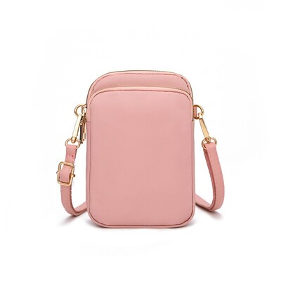 Moterų mini krepšys kryžminio užtrauktuko pečių krepšiai Mobiliojo telefono piniginė Vertikali daugiafunkcinė piniginė Juodi vaikščiojantys skersiniai krepšiai