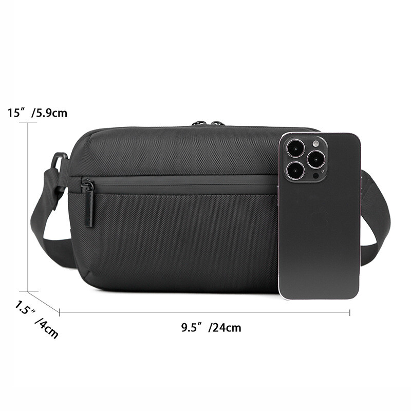 Mini crossbody taška pre mužov, športová taška na telefón, taška na ľadvinku, ľahká ležérna taška cez rameno, japonská moderná taška na hrudník
