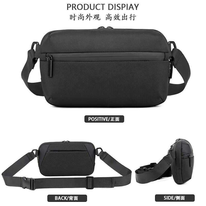Mini crossbody taška pre mužov, športová taška na telefón, taška na ľadvinku, ľahká ležérna taška cez rameno, japonská moderná taška na hrudník