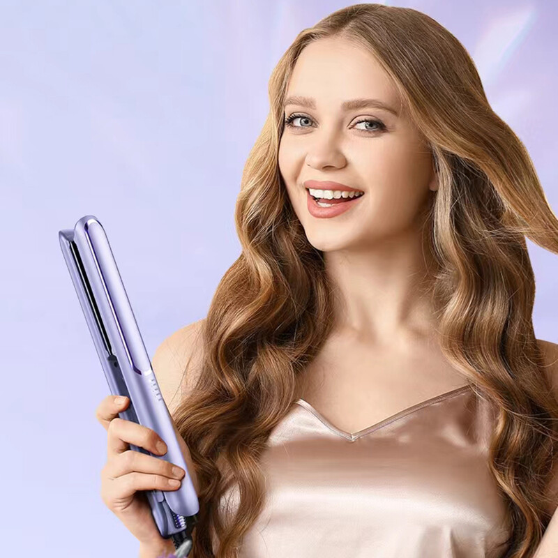 Hordozható hajvasaló, egyenes göndör haj kerámia kék világos anion ionos hajvasaló hajformázó eszközök