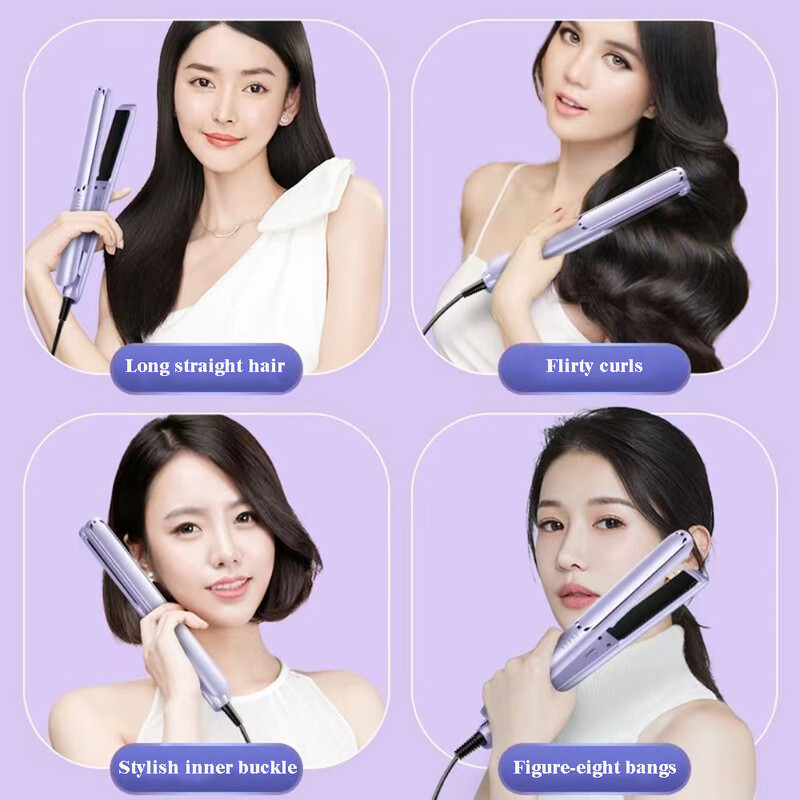 Hordozható hajvasaló, egyenes göndör haj kerámia kék világos anion ionos hajvasaló hajformázó eszközök