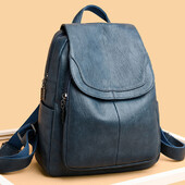 Dámske kvalitné kožené batohy pre dievčatá Sac A Dos Casual Daybath Čierny vintage batoh Školské tašky pre dievčatá Mochila Rucksack