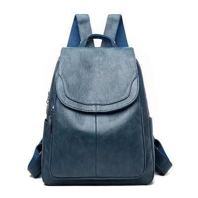 Dámske kvalitné kožené batohy pre dievčatá Sac A Dos Casual Daybath Čierny vintage batoh Školské tašky pre dievčatá Mochila Rucksack