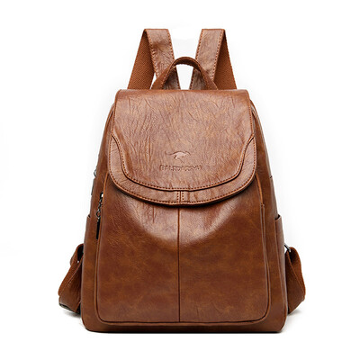 Dámske kvalitné kožené batohy pre dievčatá Sac A Dos Casual Daybath Čierny vintage batoh Školské tašky pre dievčatá Mochila Rucksack
