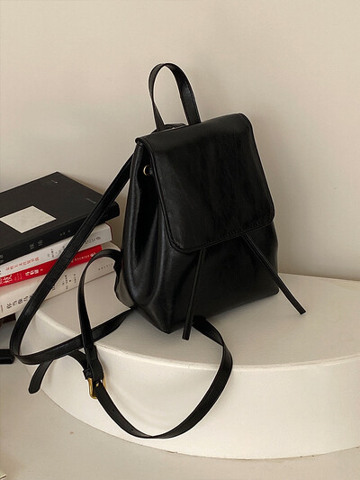 LEFTSIDE kis retro, egyszerű bőr háti hátizsák nőknek Divattervező Vintage hátizsák 2023 Divatos tanulói iskolatáskák