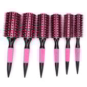 Ξύλινη στρογγυλή βούρτσα μαλλιών με τρίχες αγριόχοιρου Mix Nylon Styling Tools Professional Ceramics Ion Hair Brush Αναλώσιμα κομμωτηρίου