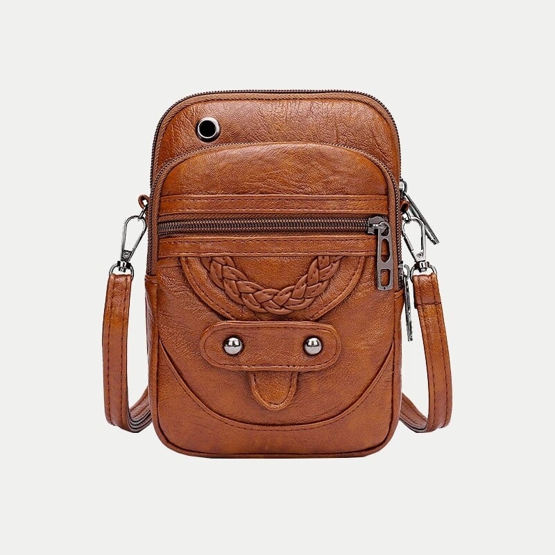 Retro ženska ručna torba Mekana kožna torbica na rame Messenger torba za mobitel Torba preko ramena Višenamjenska četvrtasta torba Torbica za kupovinu Bolsa