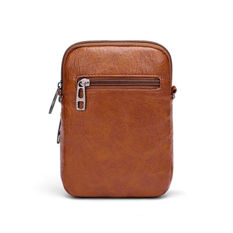 Retro ženska ručna torba Mekana kožna torbica na rame Messenger torba za mobitel Torba preko ramena Višenamjenska četvrtasta torba Torbica za kupovinu Bolsa