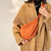 Casual Nylon χιαστί τσάντα για γυναίκες Τσάντα ώμου Γυναικεία τσάντες στήθους Half Moon Tote Lady Travel Bag Shopper Γυναικεία τσαντάκια